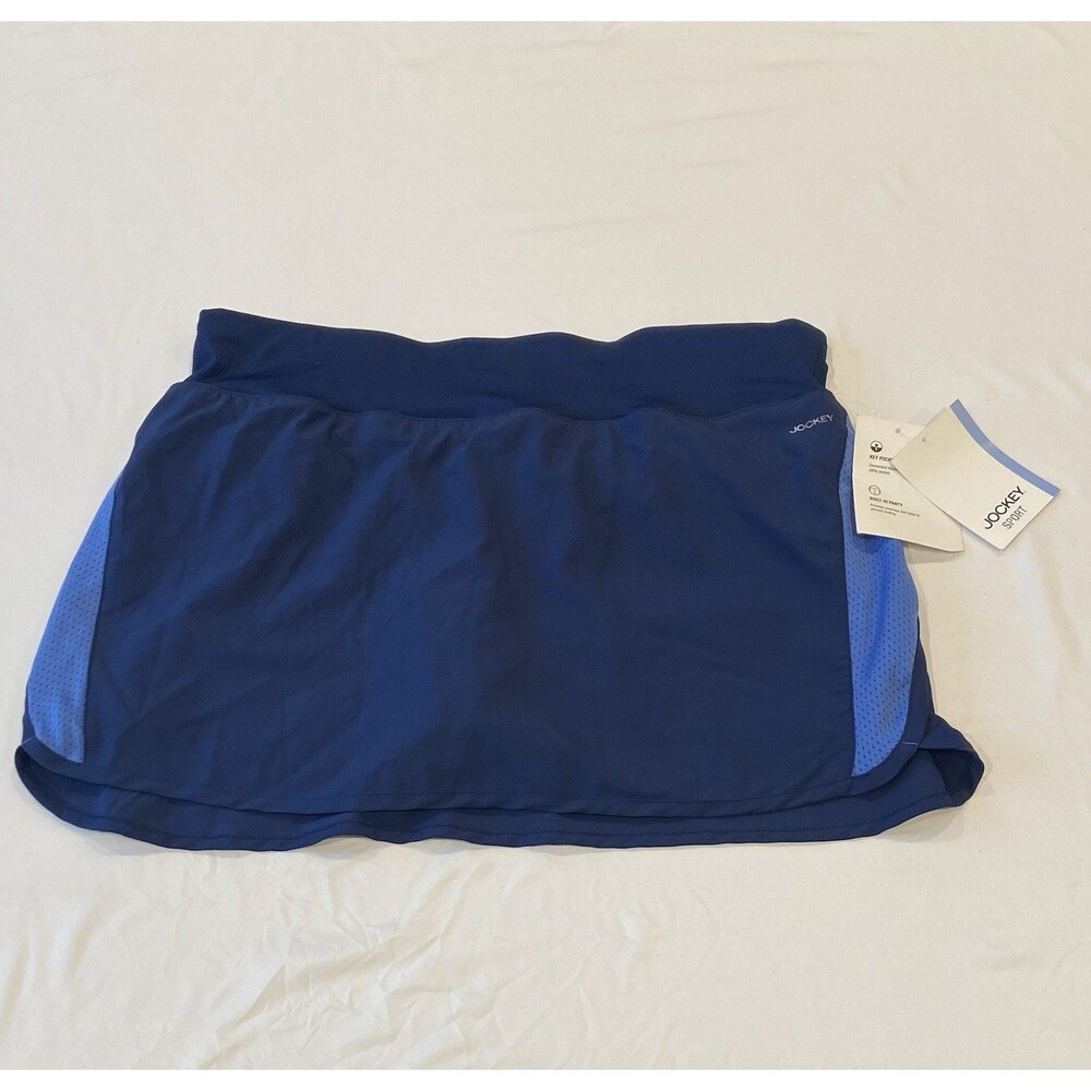 Womens Jockey Skort Blue Built In Shorts Swim Wear Tennis Athletic Skort Play
